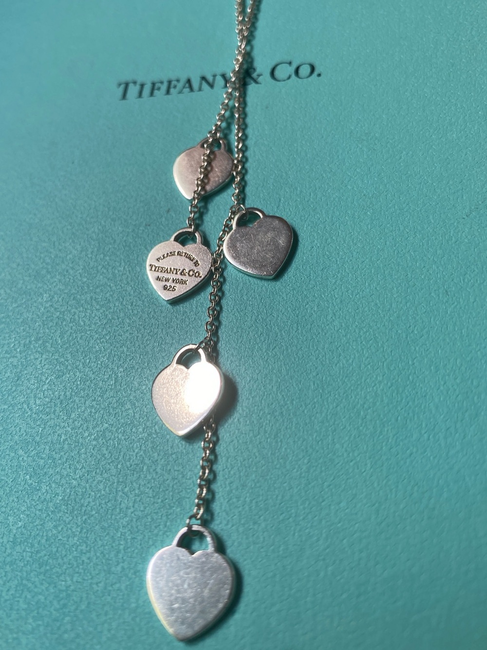 Tiffany & Co. Multi Hearts Lariat Drop Necklace in Sterling Silver - Picture 2 of 10